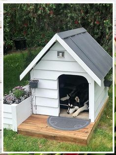 Dog House - We'll save you many hours of searching. Just click to visit and get what you need IMMEDIATELY! Wooden Dog House Indoor Diy, Air Conditioned Dog House Diy, Aesthetic Dog House, Dog House Plans Insulated, Outside Dog Houses, Wood Dog House