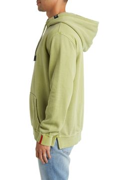 This ultracomfortable triple-ply fleece hoodie offers breathable comfort and is pigment garment dyed for a casual look. Drawstring hood Kangaroo pocket Ribbed cuffs and hem Side vents 80% cotton, 20% polyester Machine wash, dry flat Imported Sporty Acid Wash Sweatshirt With Pockets, Acid Wash Hoodie Sweatshirt With Ribbed Cuffs, Acid Wash Long Sleeve Hoodie With Ribbed Cuffs, Acid Wash Cotton Hoodie With Pockets, Acid Wash Cotton Sweatshirt With Pockets, Urban Acid Wash Hoodie With Pockets, Acid Wash Hoodie With Kangaroo Pocket, Acid Wash Hoodie With Kangaroo Pocket And Long Sleeves, Acid Wash Hoodie Sweatshirt With Pockets