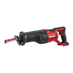 a black and red cordless tool on a white background