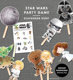 star wars party game printables for kids