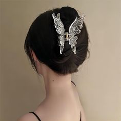 Sliver Hollow Butterfly Chignon Claw Clip Hair Clip This Sliver Hollow Butterfly Chignon Claw Clip Hair Clip is a cute and stylish addition to any hairstyle. Its unique design adds a touch of elegance while securely holding hair in place. Perfect for both casual and formal occasions. Keep your hair looking beautiful and trendy with this charming hair accessory. Butterfly Claw Clip, Claw Clip Hair, Geometric Crystal, Claw Hair Clip, Butterfly Hair Clip, Claw Hair Clips, Tone Hair, Butterfly Hair, Enamel Bracelet