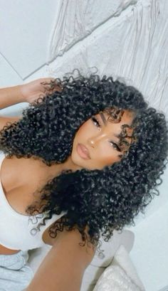 Curly Sew In With Bangs, Flight Fits, Curly Fringe Wig, Curly Hair Vacation, Take Care Of Curly Hair, Curly Hair Cut, Curly Hair Sew In, Perfect Curly Hair, Curly Fringe