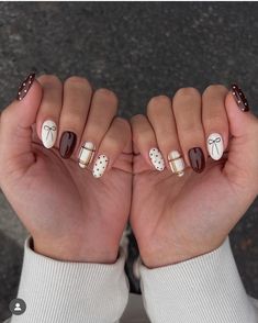 Painted Nails Ideas Short, Gel X Application, Modern Nail Designs, Argyle Nails, Trendy Fall Nails, Cowboy Nails, Horror Nails, Creative Nail Art, Western Nails