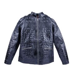 crocodile jacket Fall Leather Jacket With Crocodile Pattern, Luxury Leather Jacket With Zipper Closure, Luxury Leather Outerwear With Crocodile Pattern, Fitted Luxury Leather Jacket With Crocodile Pattern, Luxury Fitted Leather Jacket With Crocodile Pattern, Fitted Crocodile Pattern Outerwear For Winter, Luxury Winter Outerwear With Crocodile Pattern, Luxury Crocodile Pattern Leather Jacket For Winter, Luxury Crocodile Pattern Winter Outerwear