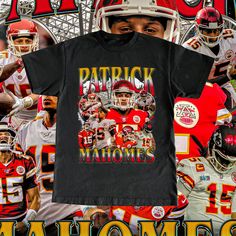 Vintage Patrick Mahomes Shirt - Football Shirt Custom Vintage Design 90s Graphic Tee Unisex Bootleg Retro NFL Gift Kansas City Chiefs Team T Shirt Show off your NFL pride with our premium-quality t-shirt! Made from top-notch materials for ultimate comfort and durability, this tee is perfect for any football fan. Plus, we ship fast so you can wear it in no time. Rep the NFL with style and confidence! Shipping: 1-4 Days Fabric: Medium weight (5.3 oz/yd² or 180 g/m 100% cotton Comfort: Classic fit Kansas City Chiefs Patrick Mahomes, Mahomes Shirt, Vintage Kansas City, Sweatshirts Vintage, Nfl Gifts, Patrick Mahomes, Shirt Football, Team T Shirts, Retro 90s