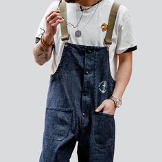 Straight pocket baggy denim jumpsuit Jean Jumpsuit, Cool Attitude, Baggy Denim, 90s Vibes, Jumpsuit Online, Street Trends, Current Fashion Trends, 90s Style, Jeans Jumpsuit