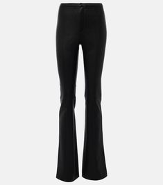 Kam leather flared pants in black - Stouls | Mytheresa Leather Bootcut Pants, High End Handbags, Bootcut Pants, Flared Pants, Leather Care, Slim Legs, Color Names, Flare Pants, Designing Women