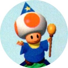 an image of a cartoon character with a hat on and holding a stick in his hand