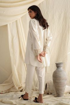 Buy Beautiful off White Co-ord Set, Women Kurti With Pant Set, Co-ord Dresses, Kurta Palazzo Set Party Wear Dress, Ready to Wear Online in India - Etsy Elegant Fitted Dabka Pant Set, Spring Long Sleeve Lawn Suit For Workwear, Spring Workwear Lawn Suit With Long Sleeves, Elegant Spring Palazzo Matching Set, Elegant Spring Matching Palazzo Set, Elegant Long Sleeve Pant Set For Festive Occasions, Unstitched Long Sleeve Pant Set For Festive Occasions, Festive Party Sets With Set-in Sleeves, Formal Long Sleeve Pant Set For Eid