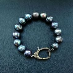 Great Shopping K122712 8 11mm Black Pearl Bracelet, Jewelry Black Pearl Jewelry, Black Pearl Bracelet, Pearl Bracelet Jewelry, Double Chain Bracelet, Double Chain, Bracelet Jewelry, Black Pearl, Cultured Pearls, Pearl Bracelet