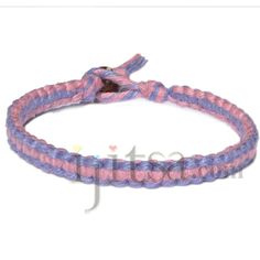 This hemp bracelet is made with Periwinkle and rose Pink soft hemp. Loop and bead closure. Pink Bohemian Braided Bracelet With Sliding Knot, Bohemian Pink Braided Bracelet With Sliding Knot, Adjustable Pink Macrame Bracelets, Adjustable Pink Macrame Bracelet, Pink Braided Friendship Bracelets Gift, Pink Adjustable Macrame Bracelets, Pink Braided Friendship Bracelet Gift, Adjustable Pink Braided Friendship Bracelets, Pink Adjustable Cord Braided Bracelet