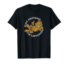 an image of the simpsons t - shirt that says it's pretend i'm listening