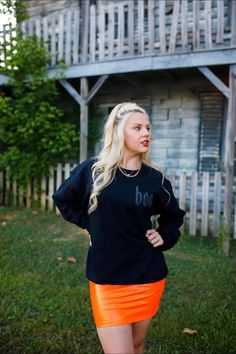 Unisex fit crew neck sweatshirt with black puff ink 50% cotton 50% polyester ••Holiday & seasonal items are FINAL SALE•• Angel Bag, Workout Sweatshirt, Biker Shorts, Pullover Sweatshirt, New Product, Final Sale, Crew Neck Sweatshirt, Relaxed Fit, Crew Neck