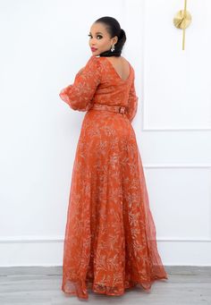 Origin:CN(Origin) Material:Polyester Type:Kanga Clothing Gender:WOMEN Item Type:Africa Clothing Special Use:Traditional Clothing Model Number:W3063 Formal Long Sleeve Orange Maxi Dress, Dashiki Fashion, Long Gowns, High Waist Long Skirt, A Line Maxi Dress, Woman Dresses, Middle Age Fashion, Lace Styles, Elegant Maxi Dress