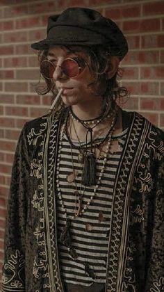 Boho Goth Fashion Men, Whimsy Goth Outfit Men, Solar Punk Fashion Men, Hippie Guy Outfit, Folkpunk Fashion, Mens Whimsigoth, Masc Whimsigoth Outfits, Male Whimsigoth, Whimsigoth Men