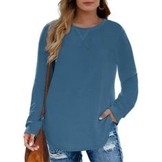 Fantaslook Oversized Sweatshirts for Women Crewneck Tunic Tops Casual Long Sleeve Shirts This plus size sweatshirts for women use skin-friendly soft fabric comfortable to wear. Womens sweatshirt features crewneck, long sleeve, pullover, tunic tops, oversized sweatshirts, curved hem, loose fit style. It is a basic tops to add to your wardrobe in fall and winter, offering a loose fit and long sleeves for a cozy and relaxed feel. You will never out of style for this crewneck sweatshirts, making the Womens Oversized Sweatshirts, Tunic Tops For Leggings, Plus Size Sweatshirts, Sweatshirts For Women, Tunic Tops Casual, Casual Tunics, Casual Long Sleeve Shirts, Tops Long Sleeve, Tops Casual