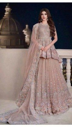 Arabic Lehanga Designs, Celebrity Wedding Dresses Indian, Indo Western Bridal Outfits, Wedding Dresses Simple Pakistani, Lavender Colour Gown, Elegant Lehenga Classy, Pakistani Bridal Wear Walima, Valima Bridal Dress Pakistan, Barat Dress