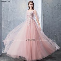 Spring A-line Dress With Sweep Train, Pink Fitted A-line Gown, Pink A-line Dress With Sweep Train, Pink Sweep Train Dress For Spring, Pink Spring Dress With Sweep Train, Spring Pink Dress With Sweep Train, Aline Prom Dress, Gowns Dresses Evening, Lace Evening Dress Long