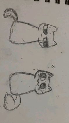 two drawings of cartoon characters one with an open mouth and the other without