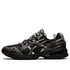 ASICS Andersson Bell x Gel 1090 'Black Silver' Black/Silver 1203A115-006 Men’s Tennis Shoes, Streetwear Lifestyle, Techwear Fashion, Bungee Cords, Asics Sneakers, Shoe Wishlist, Street Fashion Men Streetwear, Marathon Running Shoes, Mountain Climbing