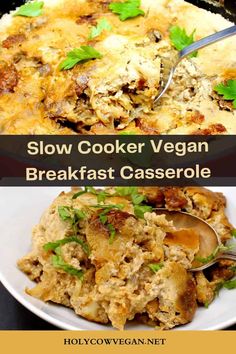 slow cooker vegan breakfast casserole is an easy and delicious side dish