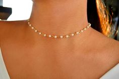 Chain is adjustable. Adjustable from 12.0 inches to 16.0 inches Pearl Choker Wedding, Bohemian Choker Necklace, Choker Simple, Pearls Choker, Choker Pearl, Delicate Choker, Bridesmaid Pearls, Simple Pearl, Pearl Choker Necklace