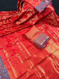 Beautiful Soft Silky Resham Weaved Banarasi Satin Silk with Rich Dual Color body Paired with Fully Weaved Banarasi Brocade Blouse. Item : SareeColor : Red and Purple Base Fabric : Banarasi Satin Silk Blouse piece : YesBlouse material : Banarasi BrocadeWork : Resham Weaved Fall & Edging(Pico) Yes/No : Yes Disclaimer -:- Color variation is possible due to various reasons like phone or desktop setting, resolution etc. Please don't hold us responsible. Our aim is to put the exact color of the Saree. Red Brocade Saree For Transitional Season, Transitional Red Brocade Saree, Transitional Red Paithani Silk Blouse Piece, Red Jamawar Saree With Motifs, Red Brocade Saree With Cutdana Details, Red Brocade Saree With Cutdana, Red Brocade Saree With Zari Weaving, Red Banarasi Silk Set With Motifs, Red Paithani Silk Blouse With Motifs