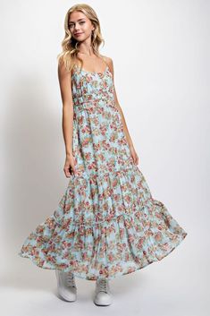 #ad Top Rated GiGiO Floral Smocked Back Tiered Skirt Maxi Dress, Fashion Dress Summer Smocked Sleeveless Flowy Dress, Summer Sleeveless Lined Smocked Dress, Summer Sleeveless Dress With Smocked Back For Vacation, Vacation Sundress With Smocked Back, Casual Strapless Lined Sundress, Sleeveless Smocked Sundress For Vacation, Lined Sleeveless Smocked Dress For Vacation, Flowy Sleeveless Smocked Dress For Day Out, Sleeveless Lined Smocked Dress For Vacation