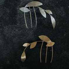 Jewellery Ceramic, Metal Hair Accessories, Beautiful Wedding Hair, Hand Piercing, Handmade Hairpin, Contemporary Bridal, Hair Brooch, Unique Hair Accessories, Botanical Leaves