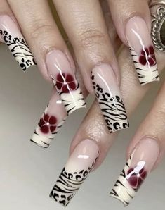 Paznokcie Hello Kitty, Cheetah Nails, Edgy Nails, Grunge Nails, Leopard Nails