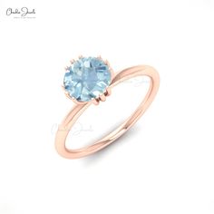 Description Celebrate her March birthday with this stunning Solid 14k Gold Solitaire Ring featuring a 6mm round Aquamarine. Prong-set for maximum brilliance, this timeless piece makes a perfect gift, adding a touch of elegance and personal meaning to any jewelry collection. Product Details SKU CJ R 1417 AQ Product dimension Width: 2.48mm Metal 14k Solid Gold Birthstone March Aquamarine Details Size 6mm Quality AAA Piece 1 Weight 0.81carats Setting Prong Enhancement Heated IMPORTANT POINTS TO REM Gold Solitaire Ring, March Birthstone Jewelry, Aquamarine Rings, Jewelry For Her, March Birth Stone, Solitaire Ring, Birthstone Jewelry, Aquamarine, Timeless Pieces