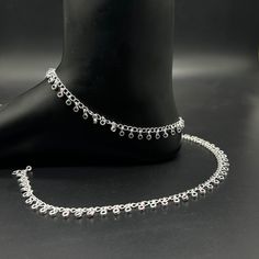 Name of product:  925 Sterling Silver Light Weight Anklet / Silver Payal Weight: 19 grams. Length: 26.8centimeter  -----Feedback::- A satisfied customer is our top priority and your feedback forms the backbone of our success. Don't forget to give positive feedback along with good ratings. Thank You Silver Anklets With Adjustable Chain For Parties, Silver Adjustable Chain Anklets For Party, Adjustable Sterling Silver Anklet, Silver Adjustable Chain Anklets In Metal, Silver Adjustable Chain Anklet, Silver Adjustable Chain Metal Anklet, Silver Anklets With Adjustable Chain, Silver Toe Ring Anklets For Party, Silver Adjustable Dangle Anklets