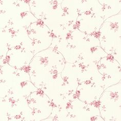 a white and pink wallpaper with flowers on it