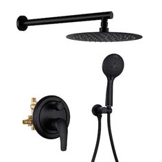 an image of a shower head and handset