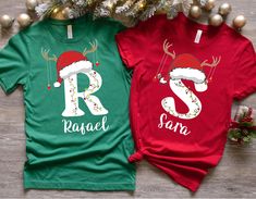 Custom Name Christmas Shirt, Christmas Family Shirts, Custom Alphabet Shirt, Xmas Family Shirt, Christmas Family Matching Tee, Xmas Name Tee Order Processing: Your order will be processed within 1 business day, excluding holidays. Shipping times vary depending on the method you choose and your location. For faster delivery, consider upgrading your shipping option at checkout. * Custom-Made Items: Since each item is crafted specifically for you, we cannot accept returns or exchanges unless the item arrives damaged or defective. * Size Charts: Please take a moment to review the detailed size charts included in the product images. * Sizing Note: The measurements provided in our sizing chart represent one side of the shirt, not the full circumference. * Size Variations: Sizes may vary by up to Custom Alphabet, Personalized Christmas Shirts, Alphabet Shirt, Christmas Names, Name Christmas, Matching Tees, Family Christmas Shirts, Family Shirt, Christmas Family