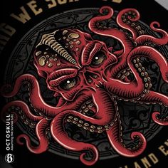 an octopus is depicted on the back of a t - shirt that reads, we are squidin '