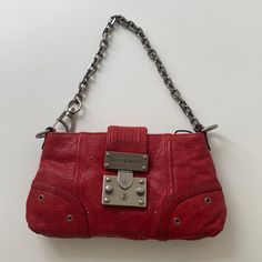 10 X 5.5 X 1. Supple And Soft. New Without Tags. See My Listing For A Matching Handbag. Chic Red Shoulder Bag With Palladium Hardware, Red Satchel Shoulder Bag With Palladium Hardware, Red Juicy Couture, Juicy Bag Y2k, Designer Red Shoulder Bag With Metal Hardware, Juicy Couture Velour Bag, Juicy Couture Heart Bag, Juicy Couture Cherry Bag, Big Juicy Couture Bag