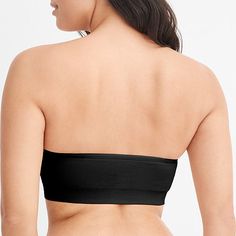 New multi-way seamfree bralette- can be worn as a strapless bandeau, or as a halter bra or one shoulder or as a regular bralette. Non-wire comfort but has the support of an underwire.Bra Type: Strapless, BandeauFeatures: Backless, Stretch Fabric, Seamless, Convertible Straps, Removable StrapsClosure Type: Pullover HeadSupport: Light SupportFiber Content: 94% Nylon, 6% SpandexFabric Description: KnitCare: Line Dry, Hand WashMaterial: NylonCountry of Origin: Imported Black Bandeau Tube Top With Built-in Bra, Black Bandeau Crop Top With Built-in Bra, Versatile Black Tube Top With Built-in Bra, Micro-elastic Strapless Bra-friendly Tube Top, Strapless Solid Color Bra-friendly Tube Top, Versatile Bandeau Tube Top, Solid Color Bandeau Sports Bra With Built-in Bra, Strapless Solid Color Tube Top, Bra Friendly, Strapless Solid Color Tube Top Bra Friendly