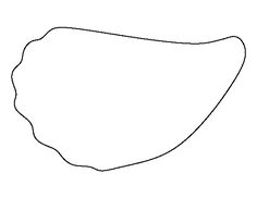 a black and white outline of a rock