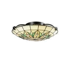 a ceiling light with a flower design on it