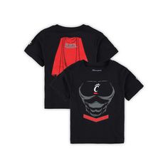 Not all Super Heroes wear capes, but your kiddo feels like one when they sport this Champion T-shirt. Its bold Cincinnati Bearcats graphics spotlight one of their favorite forms of heroes. In addition, soft fabric and a relaxed construction offer comfort with each wear.Not all Super Heroes wear capes, but your kiddo feels like one when they sport this Champion T-shirt. Its bold Cincinnati Bearcats graphics spotlight one of their favorite forms of heroes. In addition, soft fabric and a relaxed co Sports Fan Apparel Tops With Character Print, Superhero Black Tops For Streetwear, Superhero Style Black Top With Letter Print, Superhero Black Top With Letter Print, Black Superhero Top With Letter Print, Cincinnati Bearcats, Super Heroes, Super Hero, Cincinnati