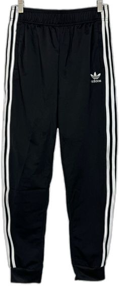 White Adidas Superstar, Black And White Adidas, Sports Activities, White Adidas, Boys Who, Jogger Pants, Stripes Pattern, Solid Black, Casual Wear