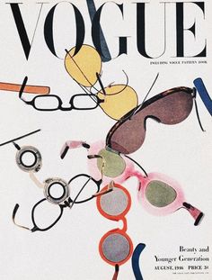 a magazine cover with various sunglasses on it