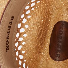 Brim: 3 3/4"; 100% Raffia Straw; Made in the USA Casual Woven Fedora For Rodeo, Casual Woven Straw Hat For Country Events, Casual Straw Cap, Casual Natural Straw Cap, Casual Natural Straw Cap Hat, Natural Casual Straw Cap, Natural Color Casual Straw Cap, Casual Brown Straw Cap, Stetson Hats