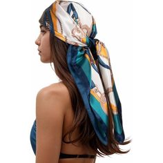 Color: Navy/ Turquoise/ Tan Women Head Scarf Is Made Of 100% High Quality Polyester, The Touch Of The Scarf Is Silky And Soft Just Like Silk Scarf, And Looks Shiny Like Satin Scarf. The Colors Of The Print Scarf Are Bright And Vivid Size Of The Square Scarf Is 35 X 35 Inches, It Is Large Enough As Head Scarf For Sleeping, And Headscarf During The Day.The Lightweight Scarf Can Make A Great Decoration For Your Outfit. This Scarf Is Suitable For Any Occasions And Seasons, It Can Be Widely Used As A Head Scarf For Sleeping, Hijab Beach, Hand Band, Beach Scarf, Ladies Head Scarf, Tan Women, Silk Scarf Hair, Scarf Hair, Satin Scarf