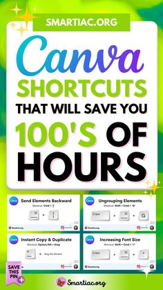 If You Are An Active Designer That Hates Wasting Hours On Designing, These Canva Hacks Are For You! These Canva Shortcuts And Canva Tips Will Blow Your Mind Once You Know Them. Save Yourself Hundreds Of Hours Of Canva By Knowing The Super Fun And Easy Shortcuts That Will Make Designing Fun And Easy. Check These Out Now! #CanvaPro #DesignTips #DesignHacks Canva Homework Ideas, Canva Shortcut Keys, Canva Ideas For Beginners, How To Canva, Canva Design Tips, How To Use Canva Tutorials, Canva Business Ideas, Canva For Beginners, Canva Tutorials Ideas