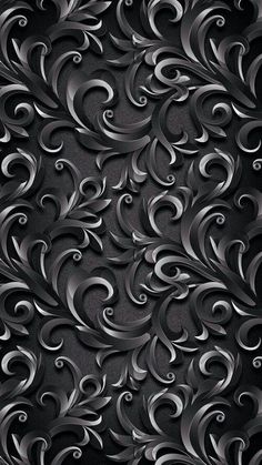 an abstract black and white background with swirly lines on the edges, in shades of gray