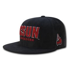 NCAA Cal State Northridge University Matadors Faux Suede Snapback Caps Hats Black This truly classic look College snapback is a 6-panel structured cap, made of a smooth medium-weight 100 % polyester faux suede feel, features 6 top stitched eyelets for ventilation, a high definition 3-D embroidery over the crown along with the college logo embroidered on the left side plastic snap back closure, a softly cotton sweatband for moisture-wicking and comfort, 8 rows of stitching across the bill and a s Collegiate Six-panel Adjustable Baseball Cap, Adjustable Collegiate Six-panel Baseball Cap, Adjustable Flat Brim Dad Hat For Sports, Adjustable Fitted Hat For Baseball Season, Adjustable Six-panel Baseball Cap For College, Adjustable Fitted Hat For Baseball Season With Flat Brim, Adjustable Flat Brim Fitted Hat For Baseball Season, Collegiate Adjustable Baseball Cap With Curved Brim, College Curved Brim Snapback Hat