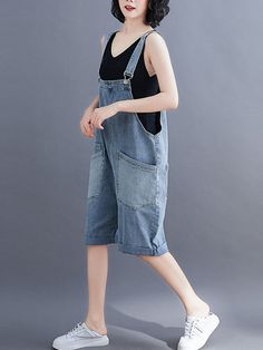 Sku CY-!63011 Material Denim , >70%Cotton Style Loose , Wide Leg Feature Solid Color Occasion Casual , Original Creation Seasons Summer Type Jumpsuits Color LIGHT BLUE Size M,L,XL,2XL Please consult the size chart we provide for this item's measurements to help you decide which size to buy.Please note: There may be 1-3cm differ due to manual measurement. CMINCH Waist Hips Leg Opening Length M 64-90 108 56 96 L 66-94 112 58 97 XL 68-98 116 60 98 2XL 70-102 120 62 99