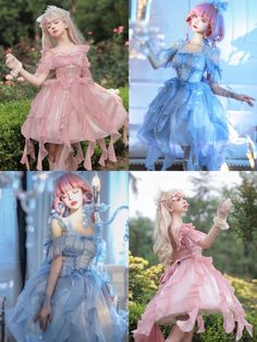 Search ID "LA15031" on lolitain.com💌 Include: Dress*1🎐 Style Types: Classic Lolita Materials: Lily Satin Feature: The star-sea-themed fairy-style sleeveless dress has a shimmering fabric that looks like the sea of ​​stars. The dress has a very fluffy skirt with multiple layers of ruffles, a large bow at the back waist, and a translucent train, making it as light and dreamy as a jellyfish. Fairycore Sleeveless Mini Dress, Fairycore Sleeveless Mini Dress With Ruffles, Pink Fairy Kei Mini Dress For Summer, Blue Fairycore Summer Dress, Blue Sleeveless Fairycore Dress, Fairycore Mini Dress For Summer Costume Party, Spring Fairycore Sleeveless Dress, Summer Costume Party Dress With Ruffles, Summer Ruffle Dress For Costume Party